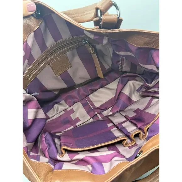 NWT Kooba Jonnie Leather Shopper Tote - Brown- Minor Flaws - Picture 13 of 14